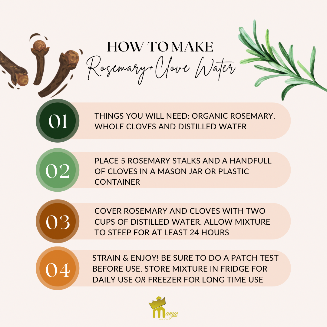 Rosemary+Clove Water for Hair Growth